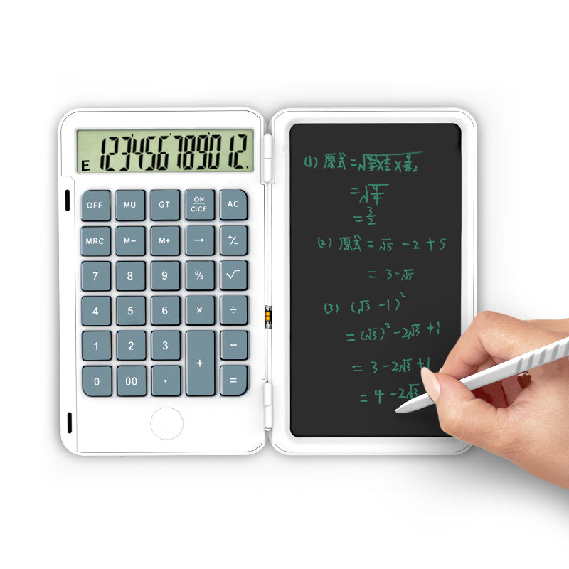 Calculator With Portable Writing Board