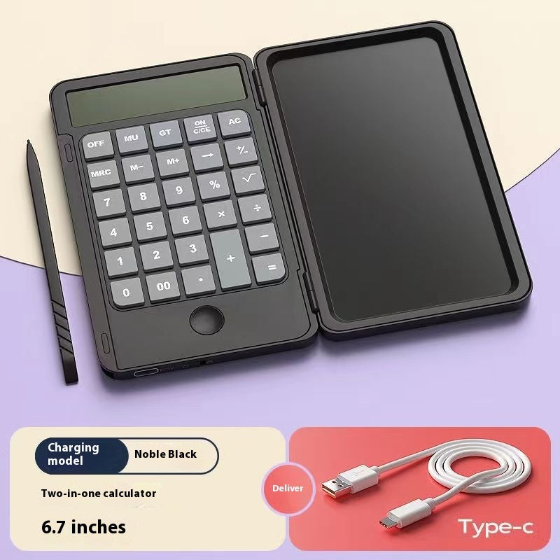 Calculator With Portable Writing Board