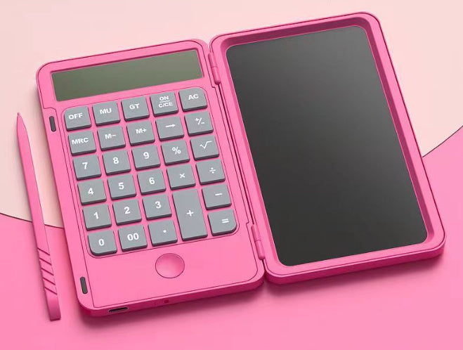 Calculator With Portable Writing Board