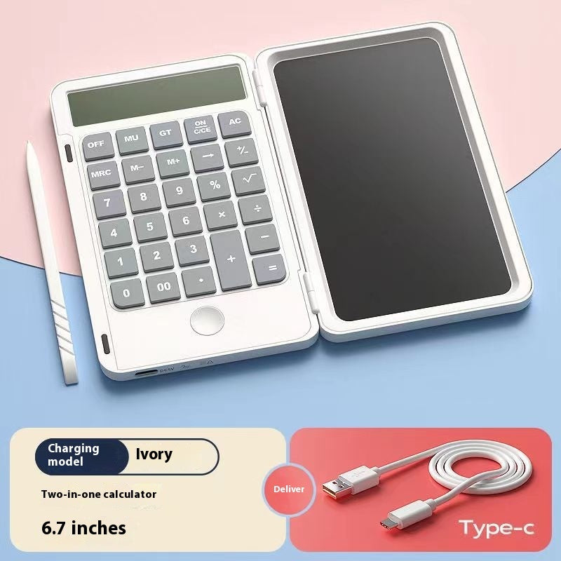 Calculator With Portable Writing Board