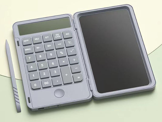Calculator With Portable Writing Board