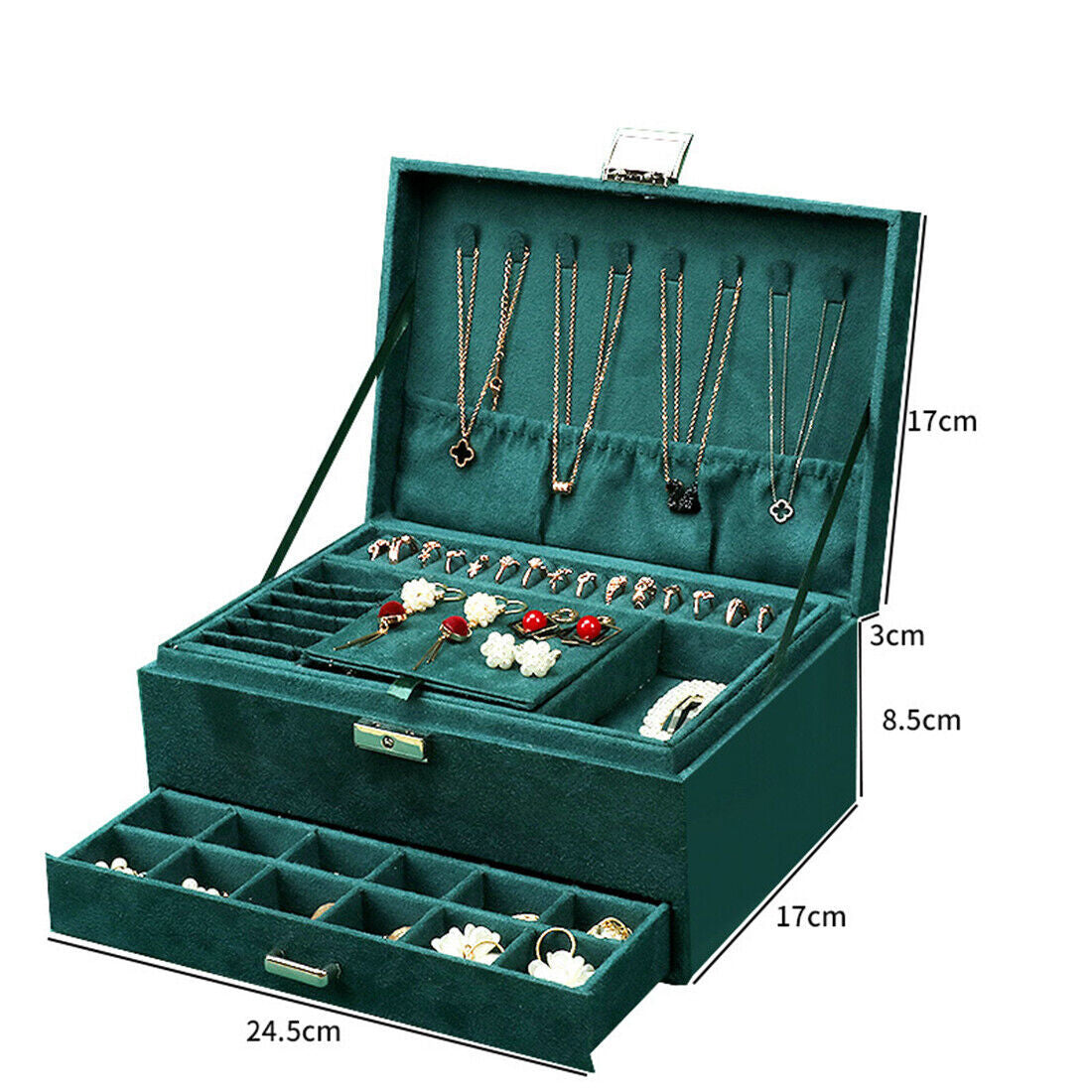 3 Layer Jewellery Box Organiser
